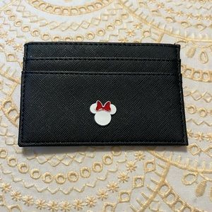 Disney Black Card Holder with Red Bow